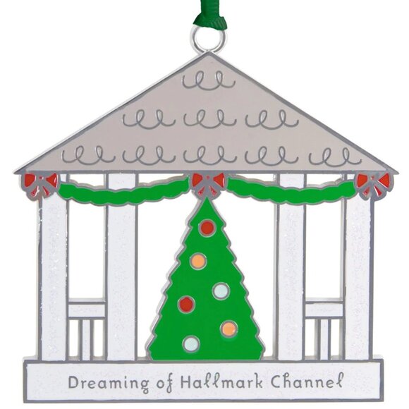 New! Metal & Enamel Hallmark Channel Christmas Ornament Dreaming of Hallmark - Picture 1 of 2